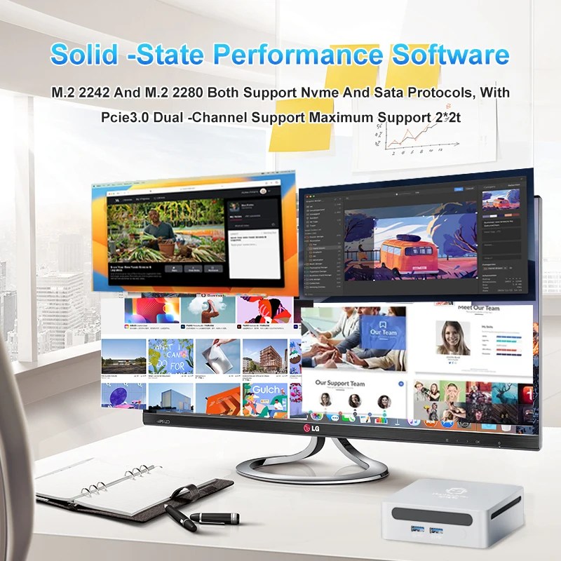 GenMachine yeni Mini PC AMD Ryzen 3 Processor u işlemci Windows 10/11 2.7GHz kadar 3.7GHz DDR4 32GB Wifi6 HDMI pc oyun bilgisayar - Görsel 6