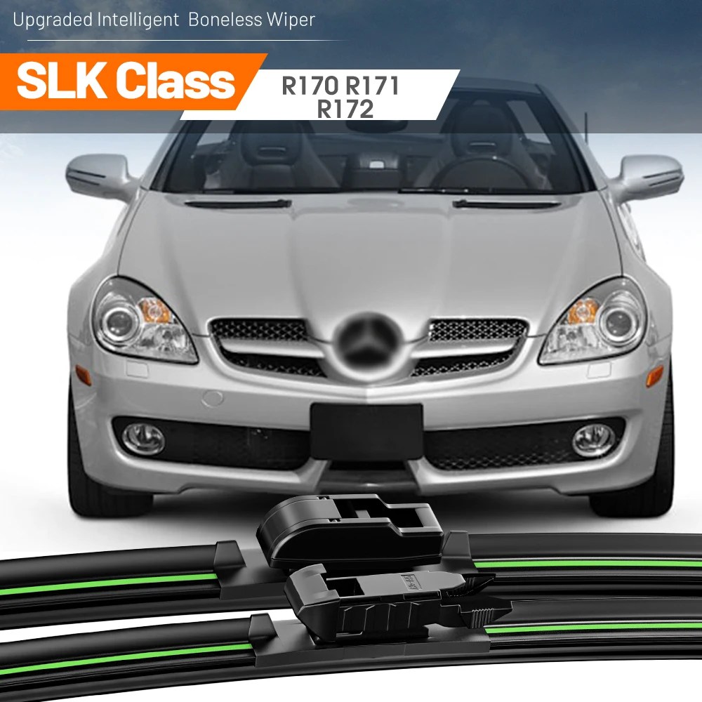 Mercedes Benz SLK Class R170 R171 R172 için 2 adet 1996-2016 ön cam sileceği bıçakları 2004 2011 cam pencere aksesuarları