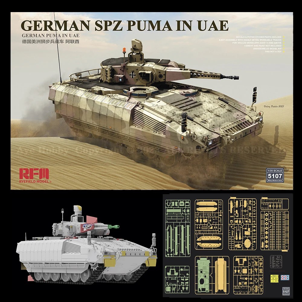 [Ryefield modeli] bae'de RFM RM-5107 1/35 SPZ PUMA (plastik Model seti) - Görsel 1