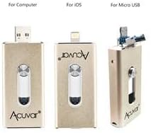Acuvar 64GB Mobile USB Flash Drive for i-Phone, i-Pad and Most USB Enabled Devices for Data Transfer and Backup (Gold) - Görsel 6