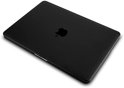 KECC Compatible with MacBook AIR 15 inch Case Cover 2023 Release M2 A2941 Protective Italian Leather Hard Shell(Black Leather), BL-PR15 - Görsel 5