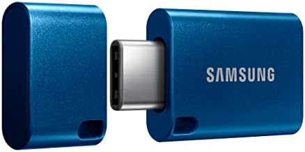Samsung Type-C™ USB Flash Drive, 256GB, Transfers 4GB Files in 11 Secs w/Up to 400MB/s 3.13 Read Speeds, Compatible w/USB 3.0/2.0, Waterproof, 2022, Blue, MUF-256DA/AM - Görsel 1
