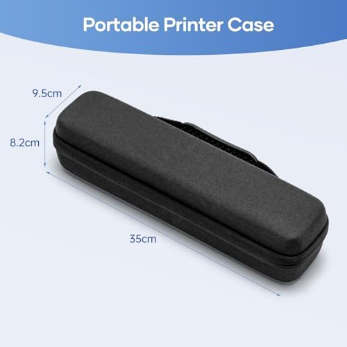 Portable Printer Case for M08F Storage Case,Travel Carry Case Compatible with M08F/P831/TP81 HPRT MT866/MT800 Letter & A4 Portable Thermal Printer, Compact and Lightweight, Waterproof and Shock Proof - Görsel 5
