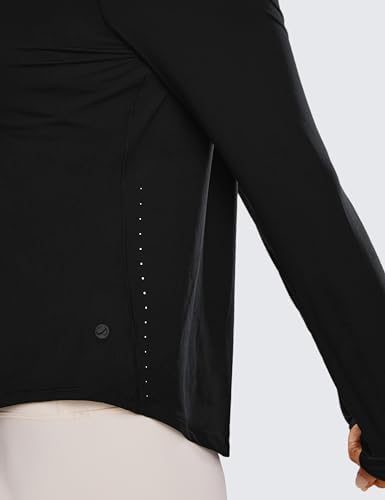 CRZ YOGA Lightweight Long Sleeve Workout Shirts for Women Running UPF 50+ Sun Shirt High Neck Athletic Training Tops - Görsel 5