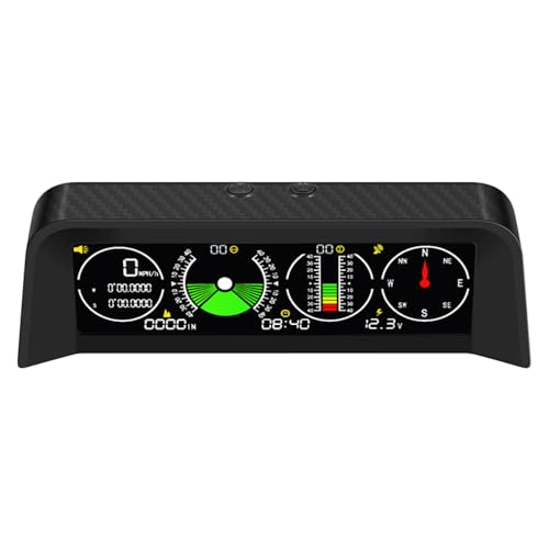 ELING Evrensel Araç Eğim Ölçer, Offroad Clinometre, Dönüş Açısı, Eğim Ölçer, GPS Takometre, Pusulalı, Zaman, Volt Göstergesi, Otomobil, SUV - Görsel 1