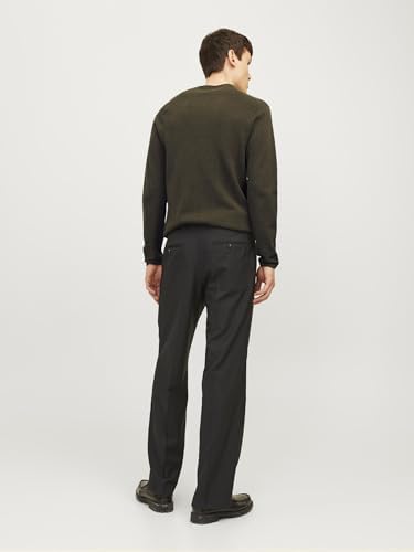 JACK & JONES Erkek örgü kazak | yuvarlak yaka basic uzun kollu süveter | pamuklu tişört JJEHILL - Görsel 5