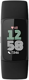 Fitbit Charge 6 Fitness Tracker with Google apps, Heart Rate on Exercise Equipment, 6-Months Premium Membership Included, GPS, Health Tools and More, Obsidian/Black, One Size (S & L Bands Included) - Görsel 2