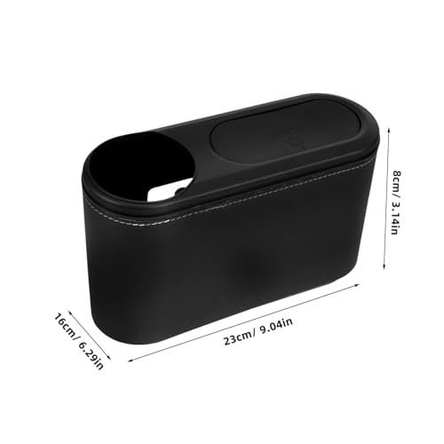 BUGUUYO Auto Mülleimer Auto Müll Halter Auto-müllbehälter Autozubehör Auto-mülleimer Mülleimer Für Autositz Autotür Mülleimer Mit Deckel Autotür-mülleimer Kleiner Automülleimer Black Leder - Görsel 2