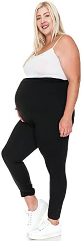 Leggings Depot Women's Maternity Leggings Over The Belly Pregnancy Casual Yoga Tights - Görsel 7