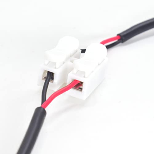 2PCS 20AWG USB Pigtail 2 Wire,0.3M/1FT USB 2.0 Male Plug 2pin Wire DIY Pigtail Cable 5V Bare Wire Cable 5V 5A Black USB Plug Power Cable with 2-Position Spring Wire Connector - Görsel 7