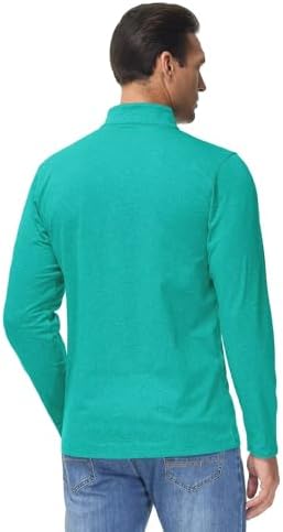 Boladeci Men's Quarter Zip Pullover Premium Fleece Lined Heather Long Sleeve Golf Shirts Midweight 1/4 Half Zip Sweatshirts - Görsel 6