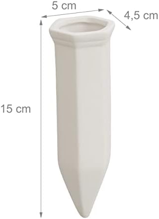 Relaxdays Sulama konisi 4'lü set, sulama yardımcısı, şarap ve PET şişeler için, 15 cm uzunluğunda, Dolomit, sulama konisi, beyaz - Görsel 4