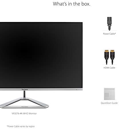 ViewSonic VX3276-4K-MHD 32 Inch 4K UHD Monitor with Ultra-Thin Bezels, HDR10 HDMI and DisplayPort for Home and Office - Görsel 5