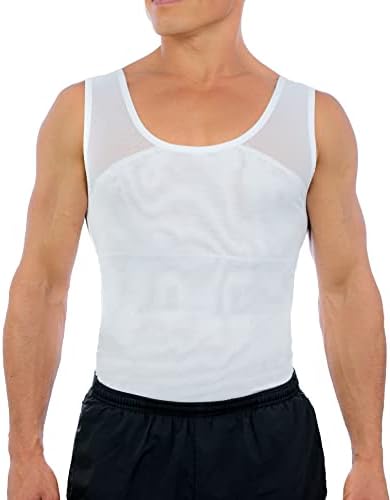 Esteem Apparel Original Men's Chest Compression Shirt to Hide Gynecomastia Moobs Shapewear - Görsel 1