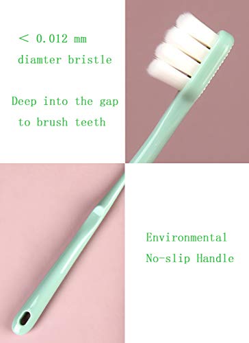 [Upgrade Version 4 Pack Micro Nano Extra Soft Toothbrush for Adult,20000 Bristle Toothbrush,Soft Bristle Toothbrush for Sensitive Teeth or Gum Clean Effectively - Görsel 3