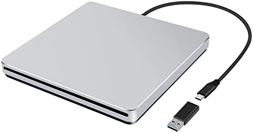 NOLYTH Harici CD sürücü, dizüstü bilgisayar için, DVD sürücü, harici optik sürücü, harici optik sürücü, taşınabilir USB CD sürücü, harici yazıcı, harici sürücü, bilgisayar, Apple Windows masaüstü için
