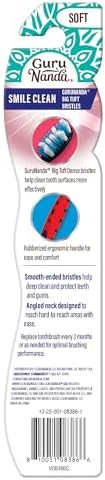 GuruNanda Smile Clean Toothbrush - Big Soft Bristles - Helps Clean Plaque, Whitens Teeth, and Aids in Fresh Breath – BPA-Free Brush for Adults & Kids - 1 Count - Görsel 2