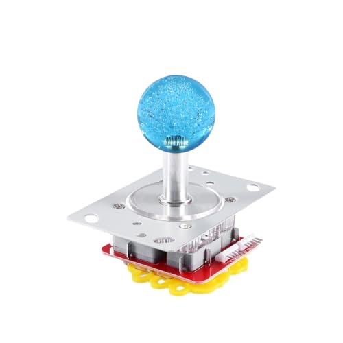 Boguish Crystal Joystick Blue and White Handle M6 Top Ball Head Easy Install Controller Game DIY Rocker Round Head Parts Replacement for Arcade Games - Görsel 6