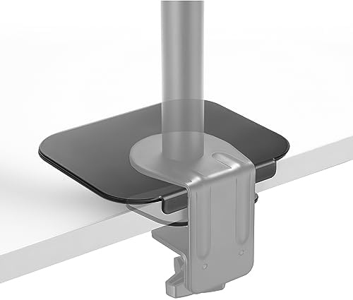 Mount-It! Monitor Mount Reinforcement Plate, Metal Plate for Desk, Protector for Fragile Thin Glass Tabletops, Monitor Arm Plate for use with Clamp or Grommet Installation, 2-Piece Reinforcement Plate - Görsel 1