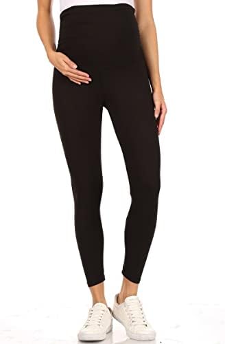 Leggings Depot Women's Maternity Leggings Over The Belly Pregnancy Casual Yoga Tights - Görsel 2