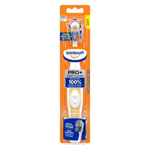 Spinbrush Pro+ Deep Clean, Battery Toothbrush for Adults, Soft Bristles, Batteries Included - Görsel 1
