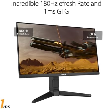 ASUS TUF Gaming 24” (23.8” viewable) 1080P Monitor (VG249QL3A) - Full HD, 180Hz, 1ms, Fast IPS, ELMB, FreeSync Premium, G-SYNC Compatible, Speakers, DisplayPort, Height Adjustable, 3 Year Warranty - Görsel 6