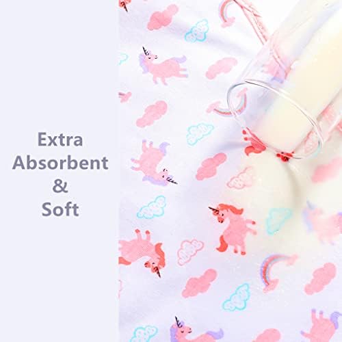 Ultra-Soft Cotton Burping Clothes - Large, Absorbent, Waterproof Baby Burp Cloths in Cute Unisex Designs 5 Pack (Grey) - Görsel 3