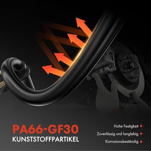 Frankberg 2x ABS Speed Sensor Arka aks sol sağ 2 kutuplu Viano W639 2.2L-3.7L 2004-2005 Vito Bus W639 109-123 2.2L-3.7L 2004-2014 Replace# 6394404706 ile uyumlu - Görsel 4
