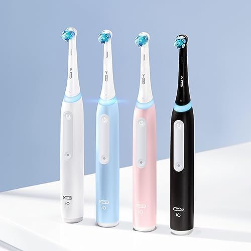 Oral-B iO Deep Clean Rechargeable Electric Powered Toothbrush, Icy Blue with iO Series 3 Limited, 2 Brush Heads and Travel Case - Pressure Sensor to Protect Gums - 3 Cleaning Settings - 2 Minute Timer - Görsel 5