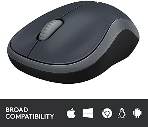 Logitech M185 Wireless Mouse, 2.4GHz with USB Mini Receiver, 12-Month Battery Life, 1000 DPI Optical Tracking, Ambidextrous PC/Mac/Laptop - Swift Gray - Görsel 5