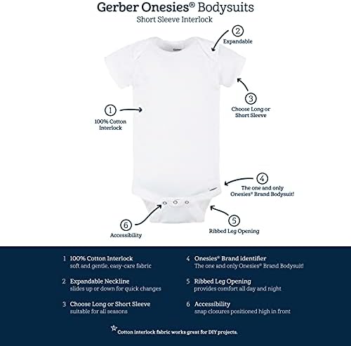Gerber baby-girls 5-pack Solid Onesies Bodysuits - Görsel 4