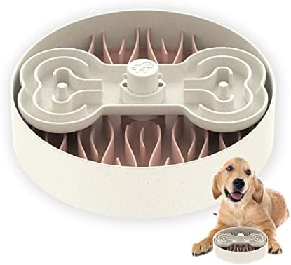 Puzzle Feeder Dog Bowl, Slow Feeder Dog Bowls for Dogs, Dog Bowl Slow Feeder for Dry, Wet, and Raw Food, Dog Puzzle Dog Food Bowls for Large Dogs,Pink - Görsel 1