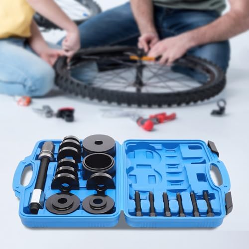 21 parçalı üniversal tekerlek yatağı çekme aleti, rulman alet seti, karbon çeliğinden rulman çektirme aleti, adaptör boyutu 55,5 – 84 mm, önden çekişli arabalar için, küçük kamyonlar, transporter - Görsel 2