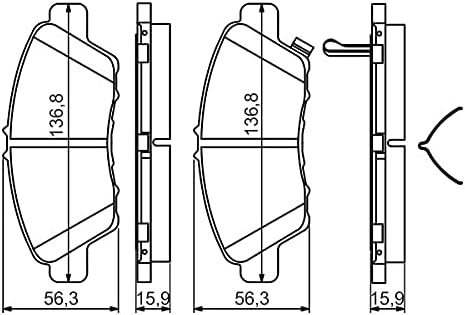 Bosch BP1483 Bremsbeläge - Vorderachse - ECE-R90 Zertifizierung - vier Bremsbeläge pro Set - Görsel 2