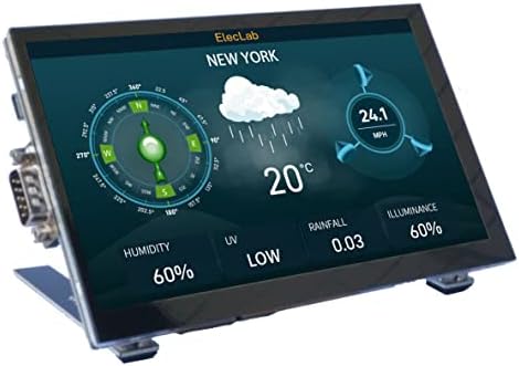 7 Inch 800x480 DSI Touchscreen Monitor Capacitive LCD Display RS232/RS485 Speaker Bracket for RPI 4B 3B+ 3B 3A+ 2B B+ - Görsel 1