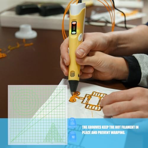SEWACC 2pcs 3D Pen Mate 3D Pen Silicone Mat Drawing Board for 3D Printing Pen 3D Printer Build Surface Impresora 3D 3 d Printers 3D Pen Finger Pen Mats Template Motherboard - Görsel 5