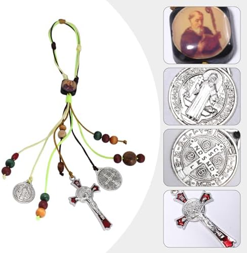 St Benedict Medals for Door with Saint Benedict Prayer Cards Home Protection,House Blessing Gift Set for New Home Catholic Decor,Medalla De San Benito Decoracion Para Casa,Escapularios Catolicos - Görsel 3