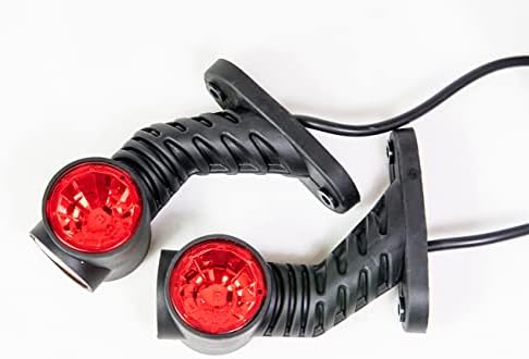 2 x LED lastik sınırlama lambası, yan lamba, 12 V, 24 V, E onay işaretli, konum lambası, otomobil, kamyon, otomobil, karavan, araç lambası, ışık, beyaz, kırmızı, turuncu - Görsel 2