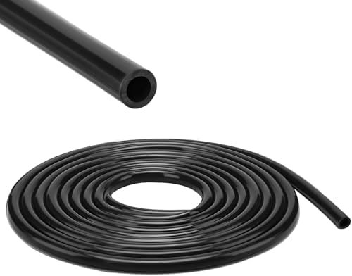 HENGBIRD Silikon hortum, araç vakum hortumu, 4 mm iç çap, 8 mm dış çap, silikon hortum, 5 m siyah, araç soğutucusu, turbo soğutucu hortum, motor kullanımı için - Görsel 1