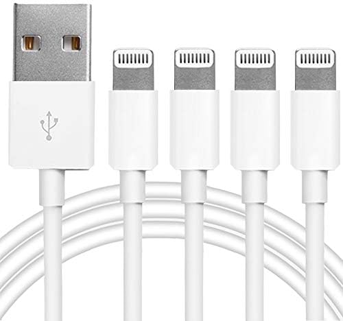 4Pack Original [Apple MFi Certified] Charger Lightning to USB Charging Cable Cord Compatible iPhone 14/13/12/11 Pro/11/XS MAX/XR/8/7/6s Plus,iPad Pro/Air/Mini,iPod Touch - Görsel 1