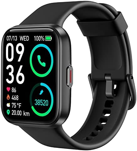 SKG Smart Watch for Men Women Android iPhone with Alexa Built-in & Bluetooth Call(Answer/Make Call) 1.69" Fitness Tracker with IP68 Waterproof, 60+ Sports, Heart Rate SpO2 Monitor, V7 Pro - Görsel 1