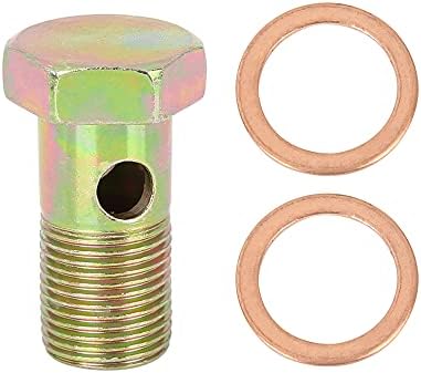 X AUTOHAUX M18 x 1,5 mm metrik dişli içi boş vidalar, 2 M18 pullu fren bağlantı adaptörü - Görsel 1