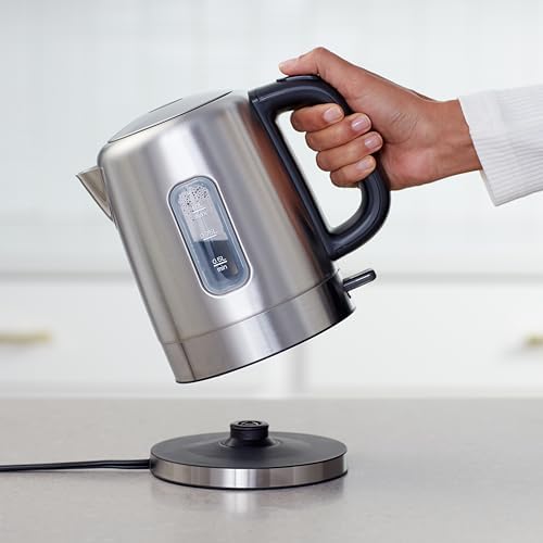 Amazon Basics Stainless Steel Portable Fast, Electric Hot Water Kettle for Tea and Coffee, Automatic Shut Off, 1 Liter, Black and Sliver - Görsel 3