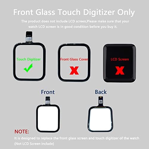 Compatible with Apple Watch Series 6 40mm Screen Replacement Front Glass Cover Lens LED Touch Digitizer Repair Kit with Tools and Instructions (No LCD Screen) - Görsel 5