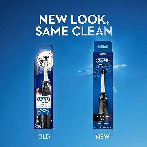 Oral-B Pro 100 Charcoal, Battery Powered Electric Toothbrush, Black - Görsel 7