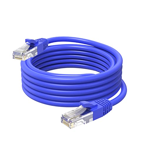 CableCreation 20 Feet CAT 5e Ethernet Patch Cable, RJ45 Computer Network Cord, Cat5/Cat5e/Cat6 LAN Cable UTP 24AWG+100% Copper Wire for PC, Mac, Laptop, PS3, PS4, Xbox, 6.1m, Blue - Görsel 1