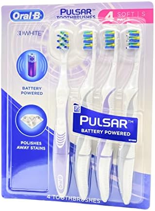 Oral-B Pulsar 3D White Advanced Bacteria Guard Toothbrushes Pack of 4 - Görsel 1