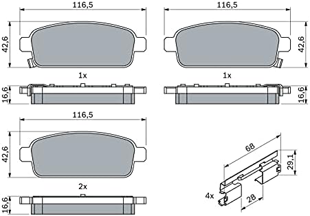 Bosch 986494666 fren balatası - Görsel 2