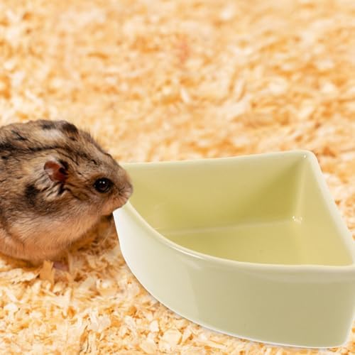 iplusmile Hamster Bowl, Ceramic Food Bowl Guinea Pigs Rabbit Food Water Feeding Dish Small Animal Food Bowl for Guinea Pigs Gerbil Rat Chinchilla Hedgehog Cage Supplies, Yellow - Görsel 6