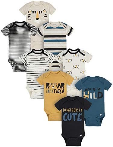 baby-boys 8-pack Short Sleeve Mix & Match Bodysuits - Görsel 1